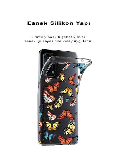 Oppo A5 2020 İle Uyumlu 1mm Slim Fit Water Color 2 Baskılı Şeffaf Kılıf