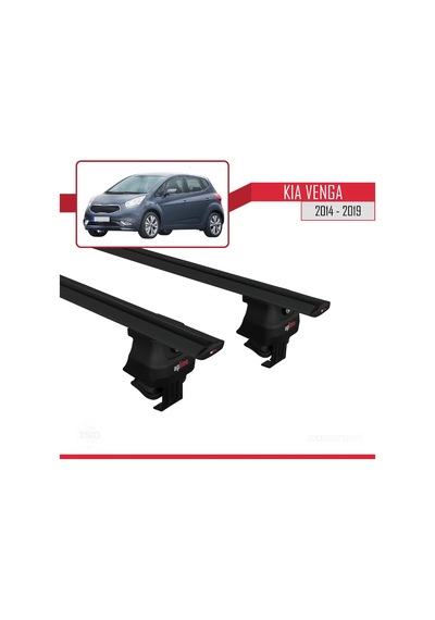 Kia Venga 2014-2019 Arası İle Uyumlu Ace-4 Ara Atkı Tavan Barı Siyah