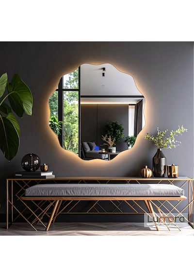 Cirelia Günışığı Lazer Kumlamalı Lavabo & Banyo Aynası Dokunmatik Sensörlü 80 X 80