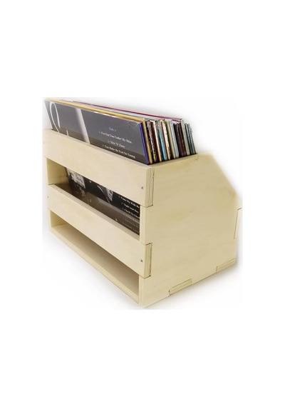 Ahşap Plak Kasası 12" Açık Çok Renkli