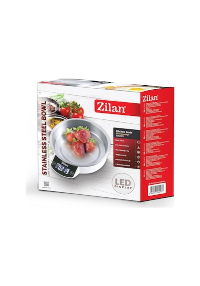 Ayrex Zilan Zln2977 Dijital Mutfak Tartısı, 5 Kg Kapasiteli, 1 Gr Hassasiyetli, Lcd Ekranlı, Kaseli, Beyaz Genel