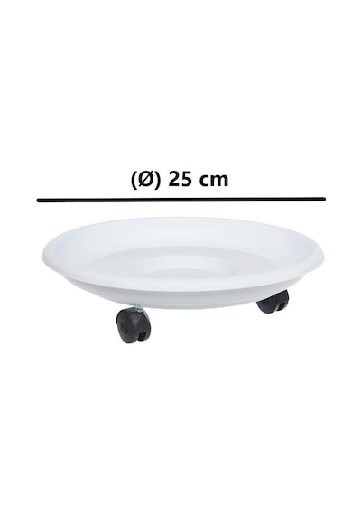 Omnipazar So-tt01 Tekerlekli Saksı Tabağı No 1 Beyaz 3 Adet