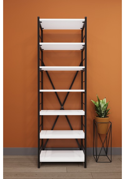 Modern 6 Raflı Metal Kitaplık Üçlü Ayrılabilir Modül Dekoratif Çok Amaçlı Kitaplık Metalk01 Karına Modern 6 Raflı Metal Kitaplık Üçlü Ayrılabilir Modül Dekoratif Çok Amaçlı Kitaplık Metalk01 Karına