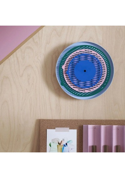 Ikea Tesammans Duvar Saati 21 X 5 Cm Lacivert - Yeşil - Pembe