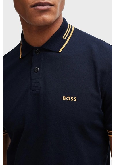 Boss Erkek Polo Yaka T Shirt 50506193 401 Lacivert Lacivert