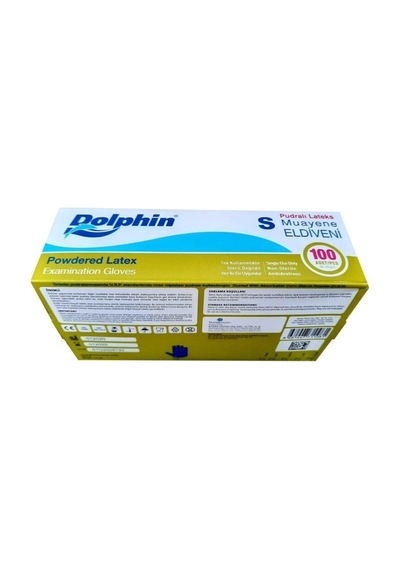 Dolpin Dolphın Pudralı Lateks S Beden Eldiven 100'lü Emek