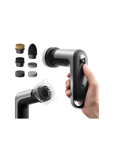 Grip Akülü Elektrikli Spin Scrubber, Ipx7 Su Geçirmez, Hafif 0,3 Kg Ve 6 Fırça Başlığı, Banyo, Mutfak, Fayans,