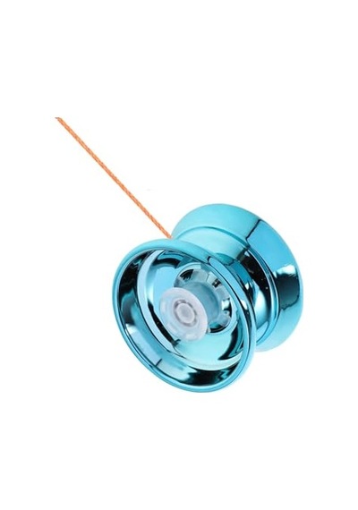 Metal Yoyo Oyuncak Extra Rulmanlı Profesyonel Yo-yo Oyuncağı Unresponsive Yoyo Mavi