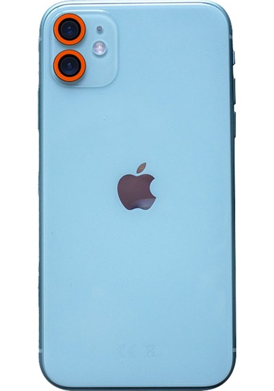 İphone 11 Neon Fosforlu Kamera Lens - Turuncu