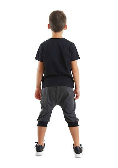 Uzay Roketi Erkek Çocuk Yazlık T-shirt Kapri Şort Takım