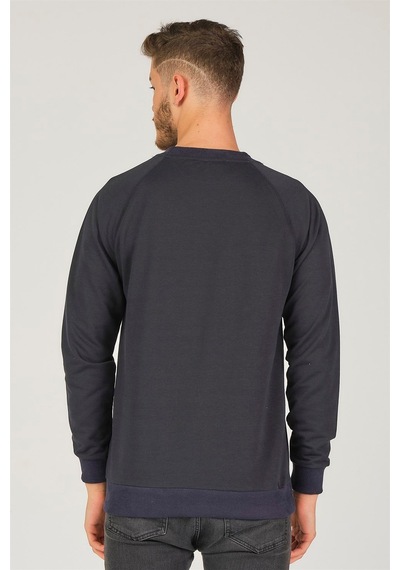 V4003 Dewberry Reglan Kol Erkek Sweatshırt-lacivert Lacivert