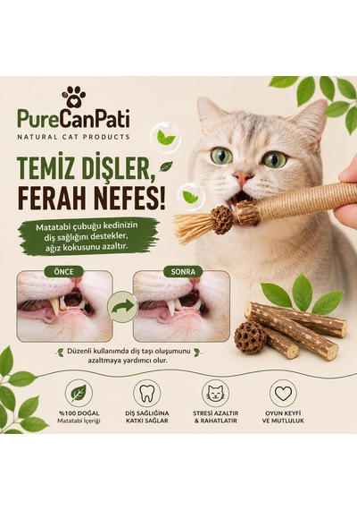 Purecanpati Matatabi Çubuğu Mısır Kabuğu,hasır Ip,matatabi Meyveli 1 Adet