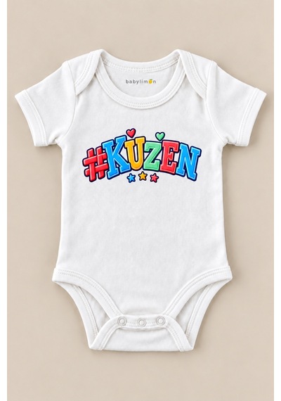 Babylimon Kuzen Beyaz Kısa Kollu Çıtçıtlı Bebek Zıbını Beyaz - 930083792 Beyaz