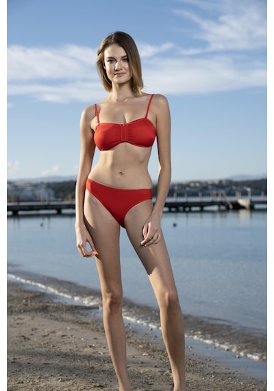 Estiva Luplu Straplez Bikini Takımı - Bordo