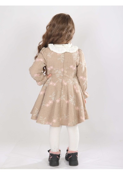 Xo Kids Kız Çocuk Elbise 1-5 Yaş 4819 KREM