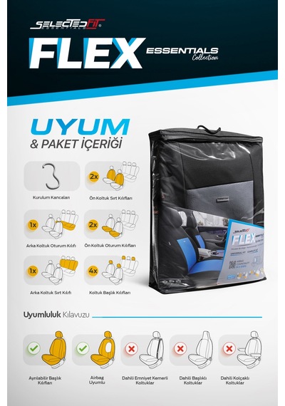 Selectedfit Flex Design Universal Oto Koltuk Kılıfı 55831428