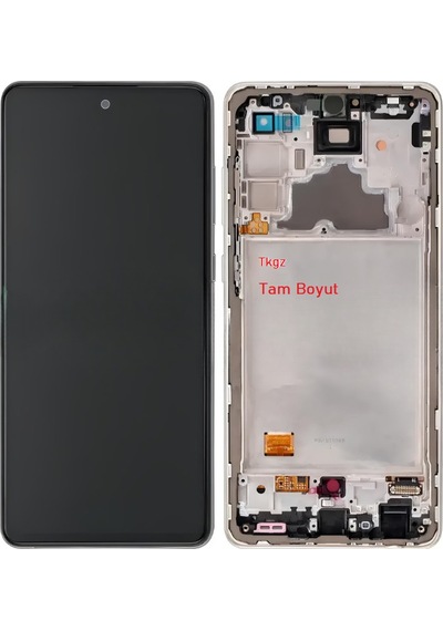 Tkgz Samsung Galaxy Uyumlu A72 - Sm-a725 Lcd Ekran Dokunmatik Service Pack - Full Çıtalı Beyaz