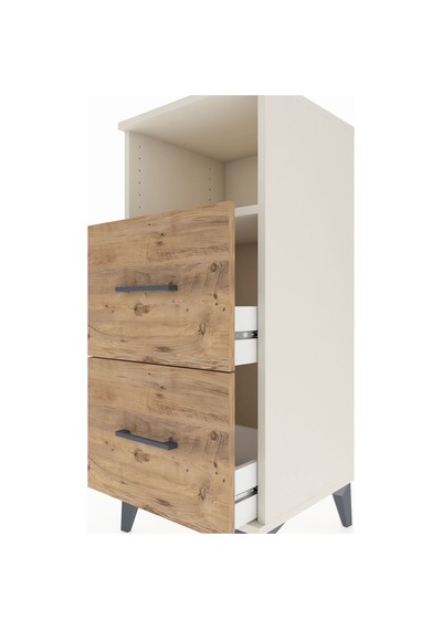 Hyperion Komodin Tek Raflı 2 Çekmeceli 44x44x106 Aytaşı-çam Aytaşı