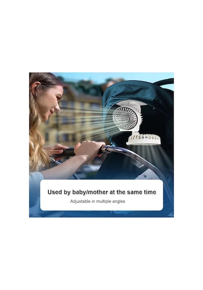 Soğutma Fanı Taşınabilir Çift Kafalı Usb Şarj Ev Hava Otomatik Döner Havalandırma Fanı Led Lambalı
