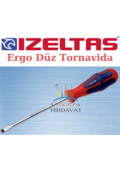 İzeltaş 4350179200 Düz Uçlu Tornavida 9x200 Ergonomik Seri