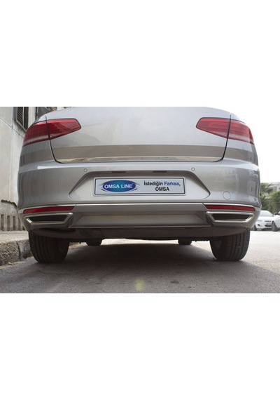 Omsa Vw Passat B8 Krom R Line Difüzör Egzoz Çerçevesi 2015-2019 Arası