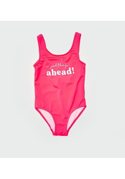 Deep Beach Beyaz Baskılı Kız Çocuk Mayo Db200788cm 001