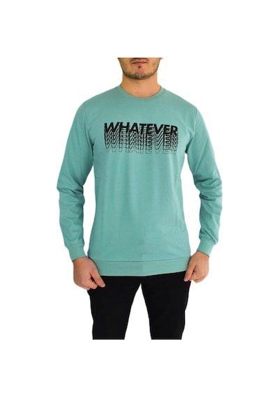 Erkek Sıfır Yaka Sweat Whatever Bgl-st01723 Yeşil