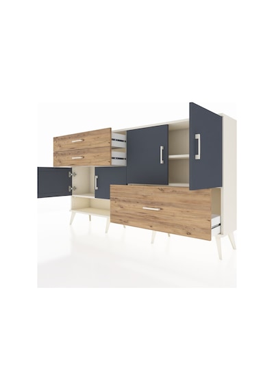 Arges Konsol 3 Raflı 3 Çekmeceli 4 Kapaklı 176x30x99 Aytaşı-antra Aytaşı-antrasit/çam Arges Konsol 3 Raflı 3 Çekmeceli 4 Kapaklı 176x30x99 Aytaşı-antra Aytaşı-antrasit/çam
