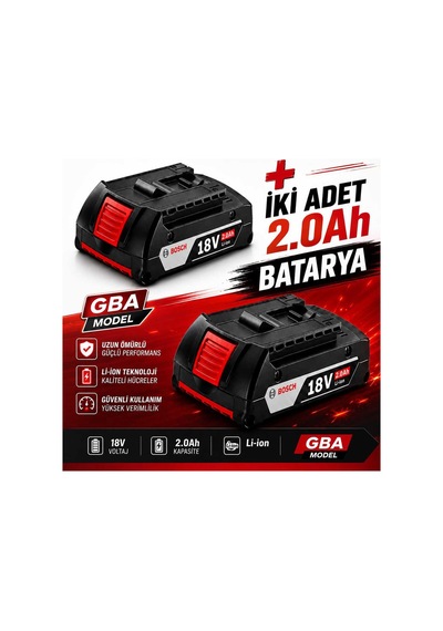Gba 18v 2.0ah Li-ıon Batarya Akü 2'li Set