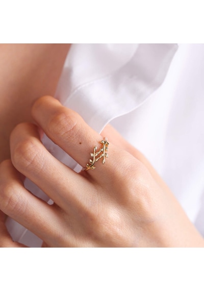 14K Altın Zeytin Dalı Yüzük 525972651