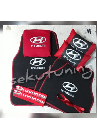 Hyundai,Halı Pasps,Kılıf,Deri Yastık,Kemer Ped,Ayna Ipi -Siyah