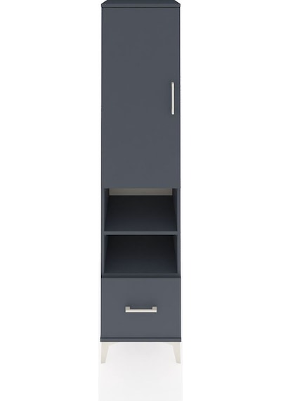 Hyperion Dolap 5 Raflı Tek Çekmeceli Tek Kapaklı 44x44x195 Antrasit-antrasit Antrasit Hyperion Dolap 5 Raflı Tek Çekmeceli Tek Kapaklı 44x44x195 Antrasit-antrasit Antrasit