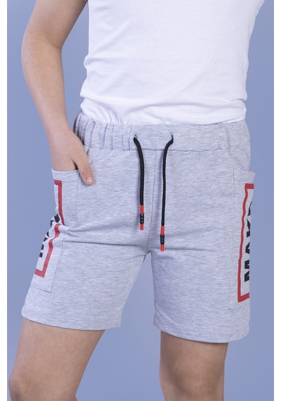 Toontoy Kids Toontoy Erkek Çocuk Beli Ayarlanabilir Cep Detaylı Baskılı Şort Gri Melanj Toontoy Kids Toontoy Erkek Çocuk Beli Ayarlanabilir Cep Detaylı Baskılı Şort Gri Melanj
