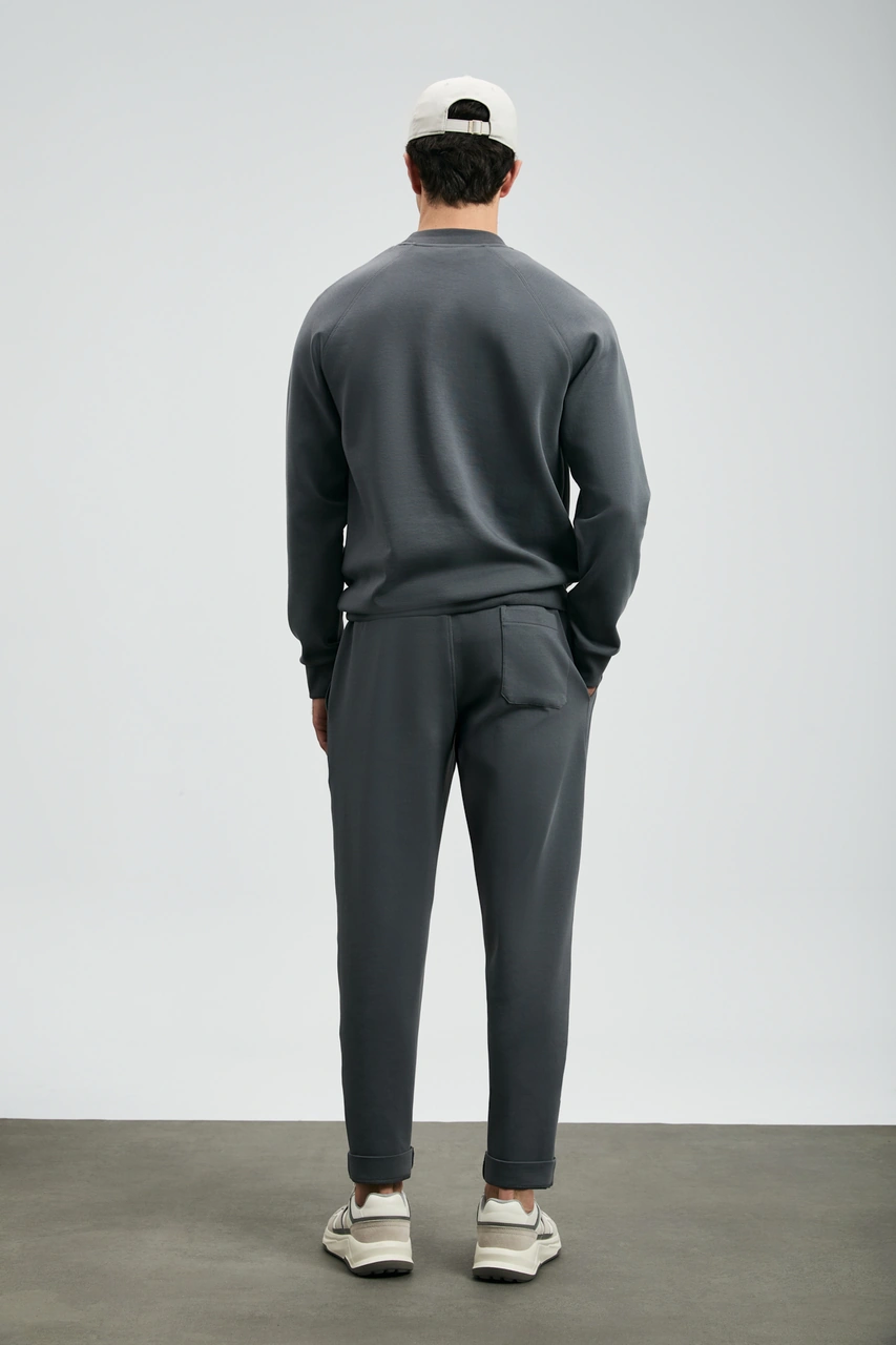 Lufian Grant Erkek Sweatshirt Koyu Gri Koyu Gri 112030179100160 Koyu Gri