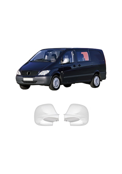 Mercedes Vito W639 Uyumlu 2004-2008 Ayna Kapağı 2 Parça Abs Krom Kaplama