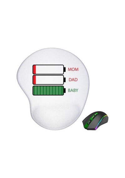 Sublimasyon Kesik Oval Mouse Pad - Bilek Destekli