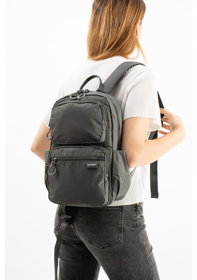 Özer-6032 Sanmorris Unisex Suya Dayanıklı Paraşüt Kumaş 5 Bölmeli Laptop Bölmeli Seyahat Ve Okul Çantası Gri - Koyu Gri