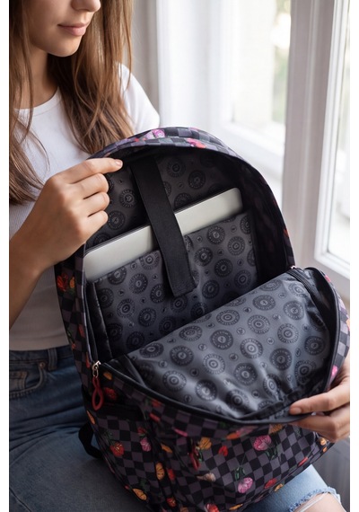 Novabag Laptop Bölmeli 3 Gözlü Ergonomik Okul Ve Günlük Sırt Çantası Ortaokul Lise Üniversite Ge... Siyah - Gri