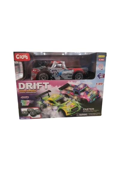 4 Çeker Işıklı-usb Şarj Kumandalı Drift Araba Siyah