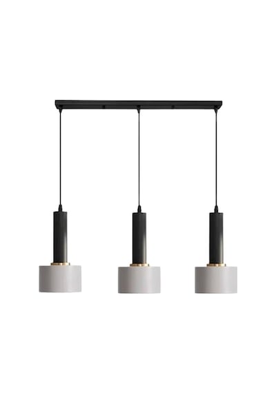 Rsylight Retro Metal Masa Üstü Dekoratif Rustik 3 Lü Siyah Beyaz Sıralı Avize Siyah