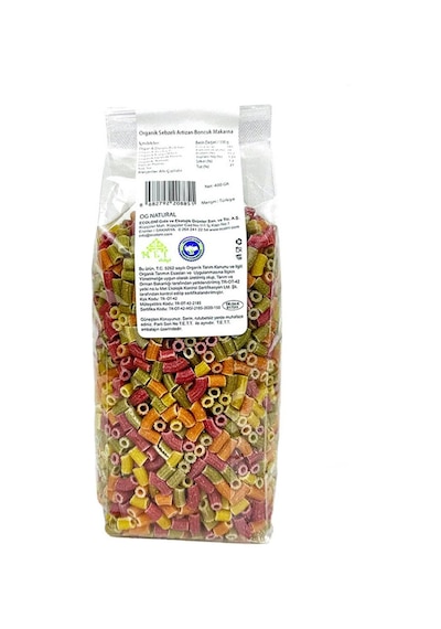 OG natural Organik Sertifikalı Sebzeli Artizan Boncuk Makarna 400 G