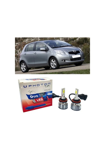 Toyora Yaris Led Xenon Uzun+kısa Far Ampulü H4 Duo Yeni Seri Beyaz 2005-2013