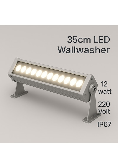 35cm 12w Led Wallwasher Naturel Beyaz 4000k Dış Cephe, Minare, Bahçe Aydınlatma Iç-dış Kullanım 4000k Naturel Beyaz