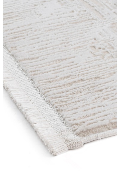 Badelya Home Krem Ekru 7102 Modern Doğal Taban Saçaklı Salon Koridor Mutfak Çocuk Oturma Odası Halı Yolluk 7102krem