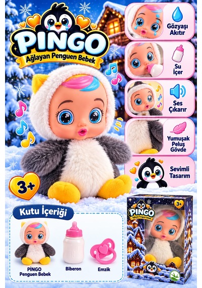 Ağlayan Penguen Bebek 02 - Çok Renkli