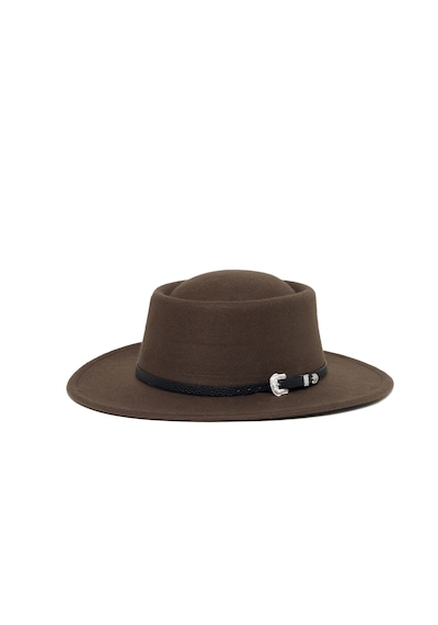 Berellini Kaşe Kaşmir - Unisex Geniş Fotör Kahverengi