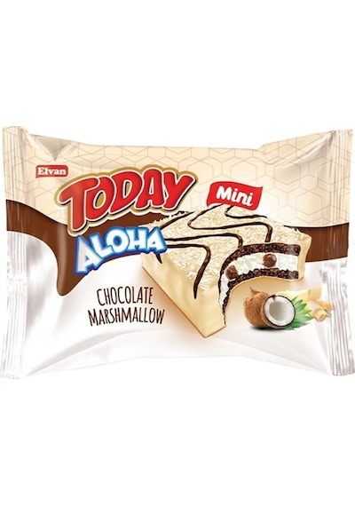 Aloha Mini Beyaz Çikolatalı Marshmallowlu 20 Gr. 24 Adet (1 Kutu)