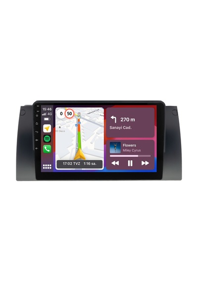 Bmw 5 Serisi E39 Android Multimedya Sistemi 1996-2004 4gb Ram, 64gb Hafıza, Bluetooth, Carplay & Android Auto Kamera  9"
