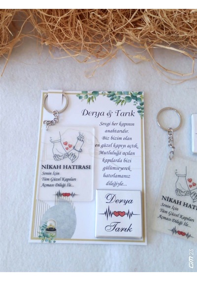 Farklı Market Nikah Hediyersi Çikolata Ve Anahtarlı 25 Adet
