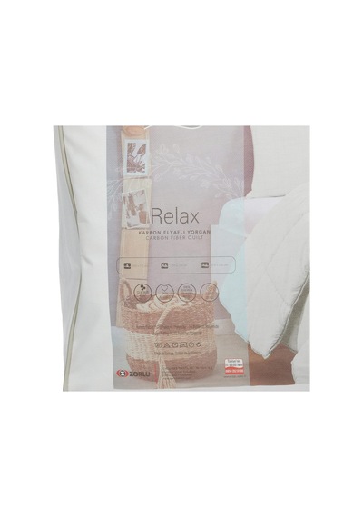 Relax Düz Polyester Yorgan, Beyaz, King Size Çok Renkli
